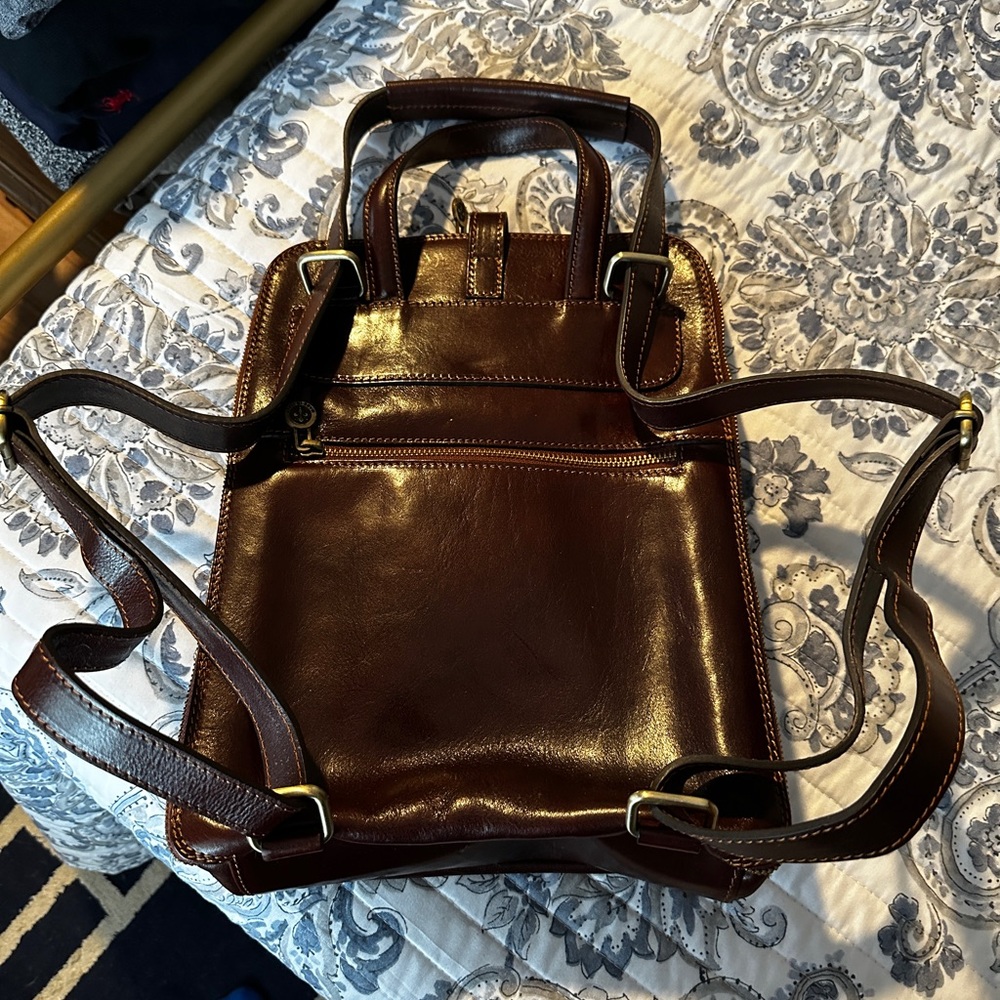 Brown Leather Backpack - Picture 2 of 7